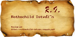 Rothschild István névjegykártya